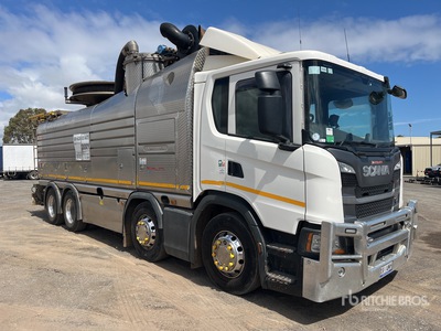 2019 Scania G450 8x4 Twin-Steer w/ 2019 Cappellotto Cap Combi 3200 CL ハイドロバキュームトラック