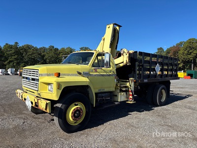 1989 IMT Knuckle Boom on 1989 Ford F800F 4x4 Boom Truck