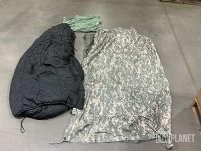 (10) Tarpaulins, (8) Modular Sleeping Bags & Assorted Items