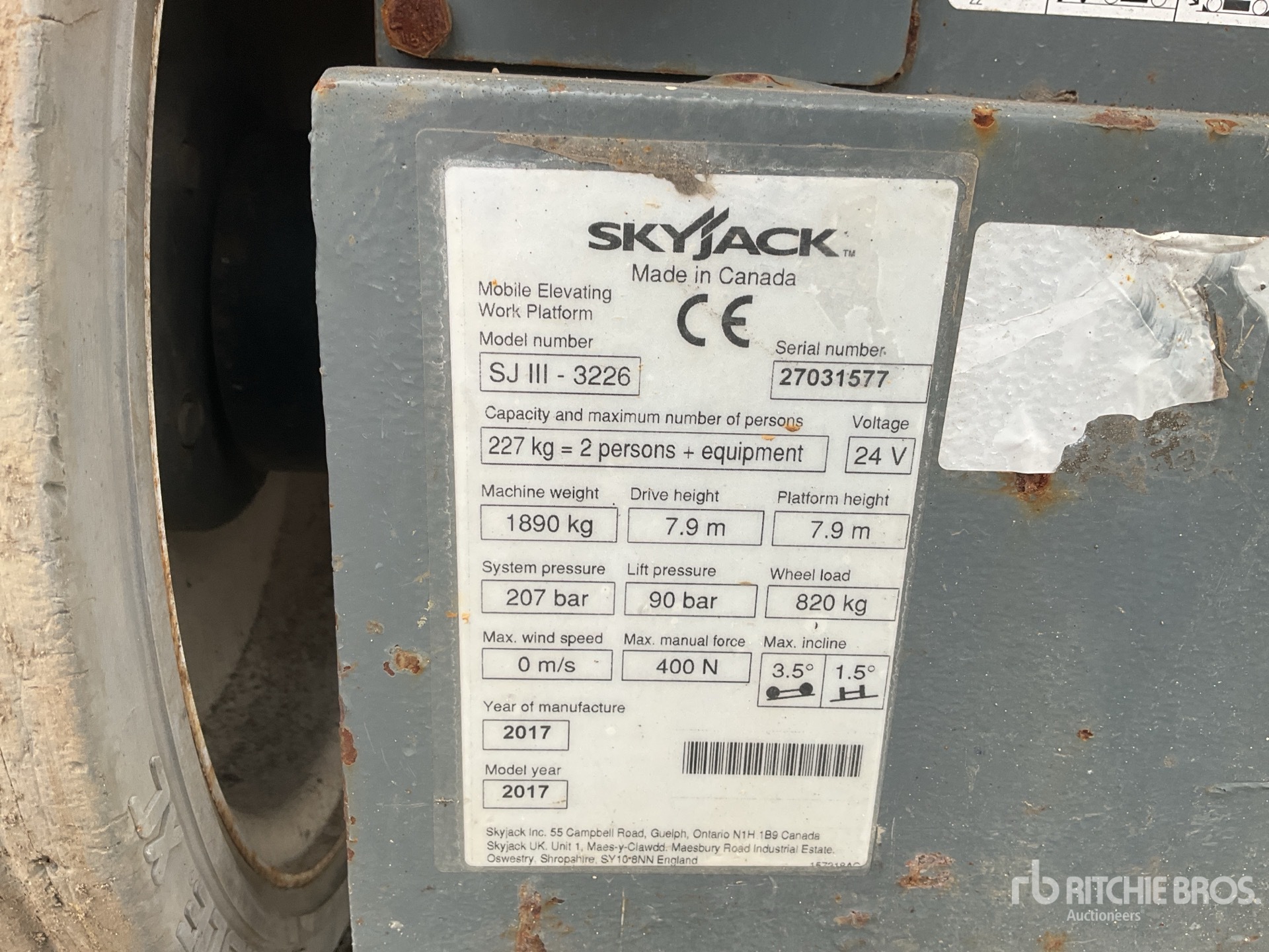 2017 Skyjack SJlll-3226 Scissor Lift