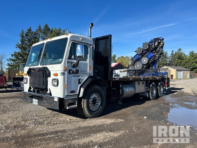 PM BIK series 98 2230 lb Knuckle Boom on 2021 Peterbilt 6x4 Flatbed Truck with Crane