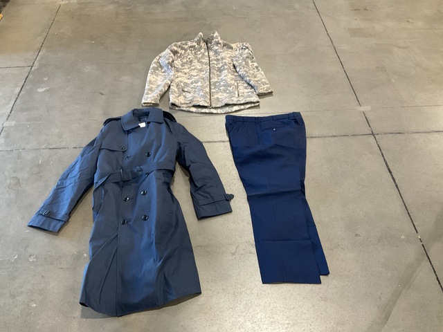 (1) Army Elements Jacket, (21) Pairs of Men's Trousers & Assorted Items
