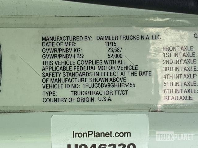 CAMIóN 2016 FREIGHTLINER