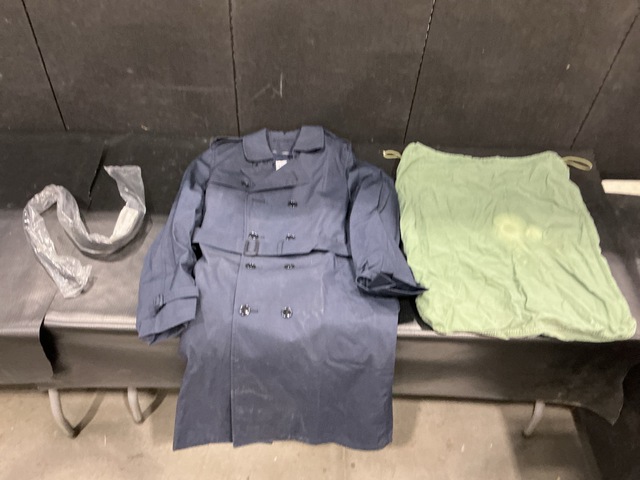 (10) Military Police Belts, (14) All-Weather Coats & Assorted Items