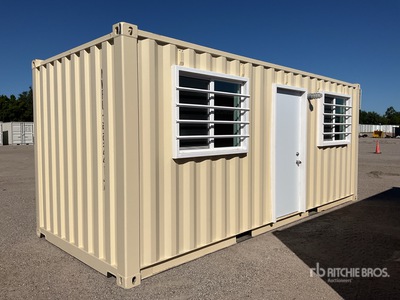 2025 20 ft x 8 ft Skid-Mounted Storage Container Mobile Office (Unused)