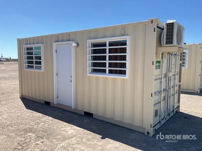 2025 20 ft x 8 ft Skid-Mounted Storage Container Mobile Office (Unused)