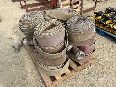 Quantity of (16) 4in Lay Flat Hose