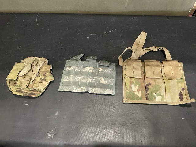(123) Canteen Pouches, (59) Ammunition Bandoleers & Assorted Items