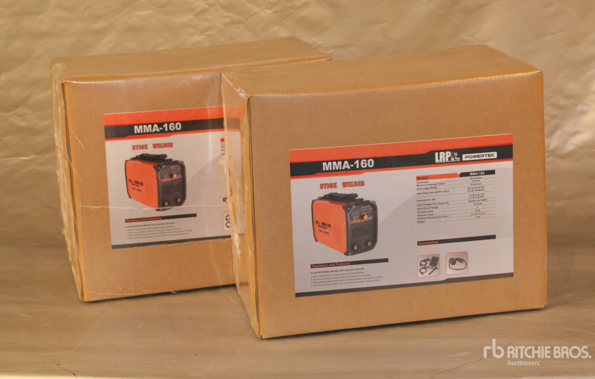 Quantity of (2) 2024 Powertek MMA160 160 A Stick Electric Welder (Unused)