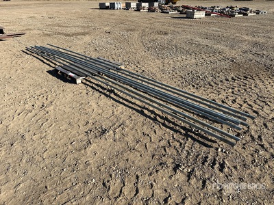 Quantity of (7) 1 3/4 In x 21 Ft Galvanized Pipe