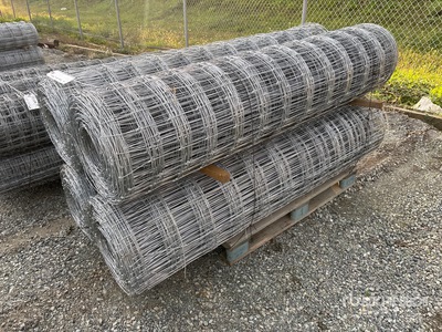 Quantity of (4) 330 ft x 75 in Galvanized Rolls of Deer Staccionata (Unused)