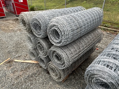 Quantity of (9) 100 ft x 4 ft Galvanized Rolls of Horse Staccionata (Unused)