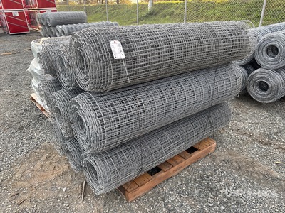 Quantity of (9) 100 ft x 5 ft Galvanized Rolls of Horse Staccionata (Unused)