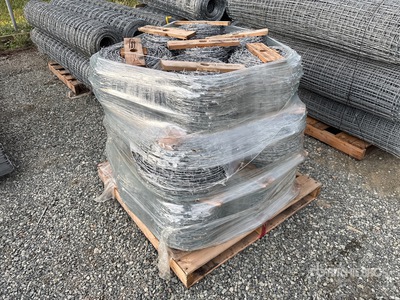 Quantity of (25) Rolls of 12 gauge Galvanized Barbed Wire (Unused)