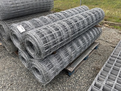 Quantity of (4) 330 ft x 75 in Galvanized Rolls of Deer Staccionata (Unused)