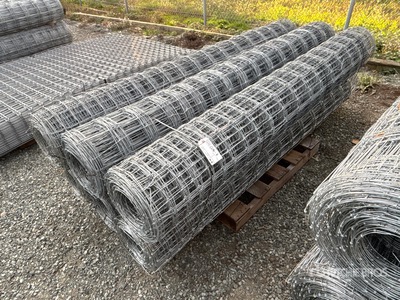 Quantity of (6) 266 ft x 8 ft Galvanized Rolls of Deer Graduated Staccionata (Unused)