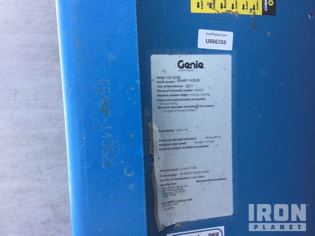 ELEVADOR TIJERA 2017 GENIE GS3246