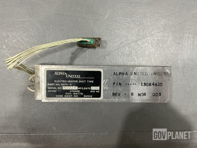 (19) Alpha United 10170-2 Duct Type Electric Heaters