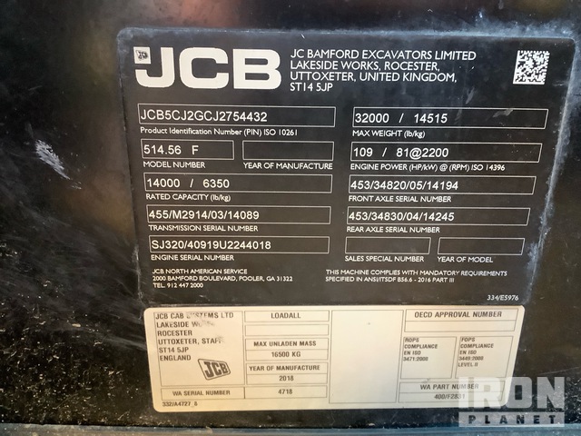 MANIPULADOR 2018 JCB