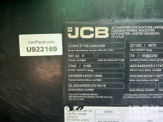MANIPULADOR 2018 JCB