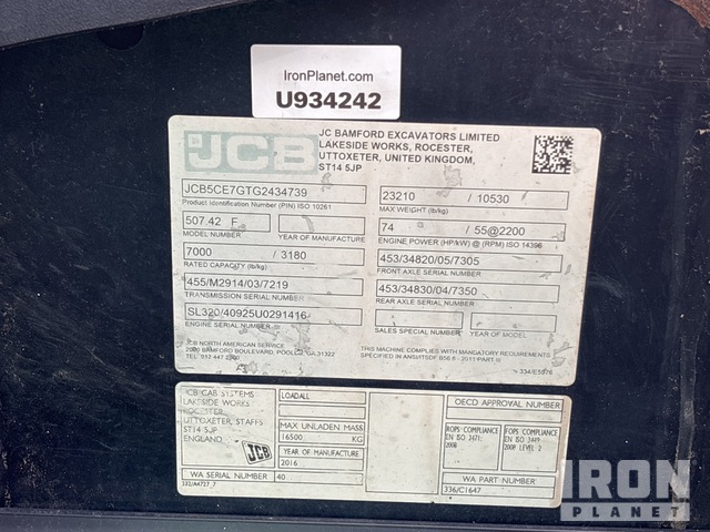 MANIPULADOR 2016 JCB