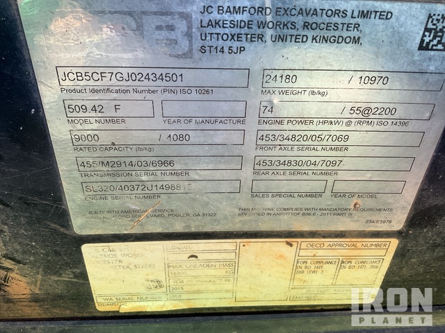 MANIPULADOR 2016 JCB