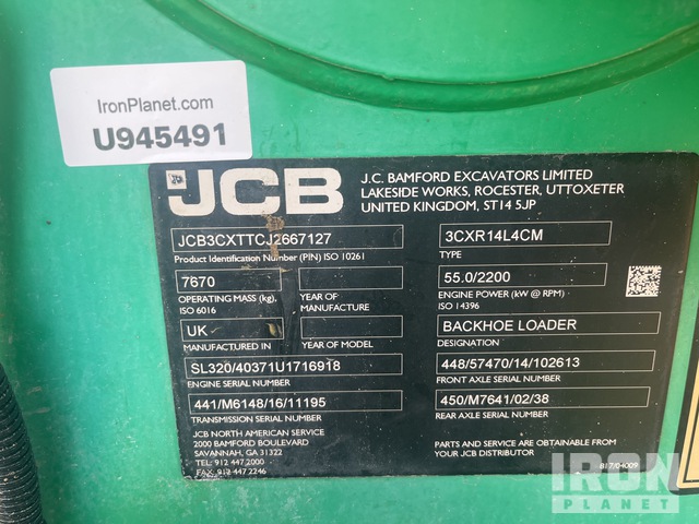 RETROEXCAVADORA 2018 JCB 3CX