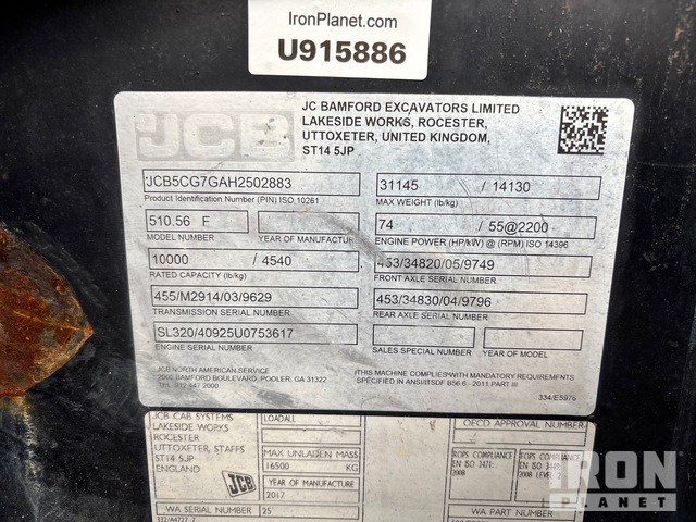 MANIPULADOR 2017 JCB