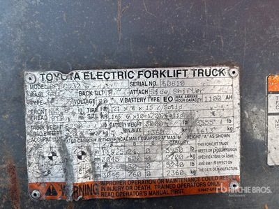 Toyota 7FBEU20 Electric Forklift