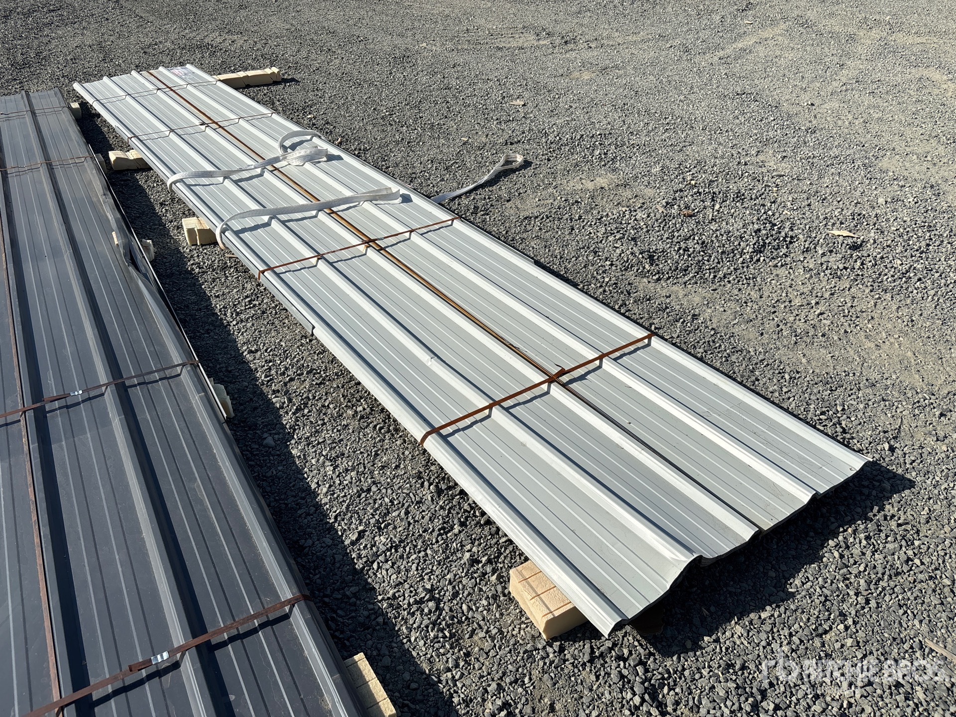 Quantity of (20) 20 ft x 3 ft White Metal Roof Panels (Unused)