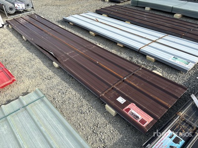 Quantity of (30) 16 ft x 3 ft Brown Metal Roof Panels (Unused)
