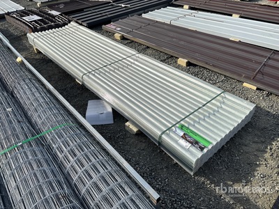Quantity of (100) 12 ft x 3 ft Clear Polycarbonate Roof Panel (Unused)