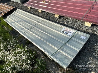Quantity of (30) 12 ft x 3 ft Clear Corrugated Polycarbonate Roof Panel (Unused)