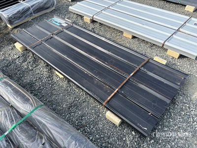 Quantity of (30) 8 ft x 3 ft Black Metal Roof Panels (Unused)