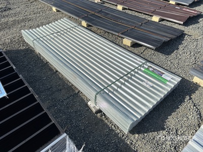 Quantity of (100) 8 ft x 3 ft Clear Polycarbonate Roof Panel (Unused)
