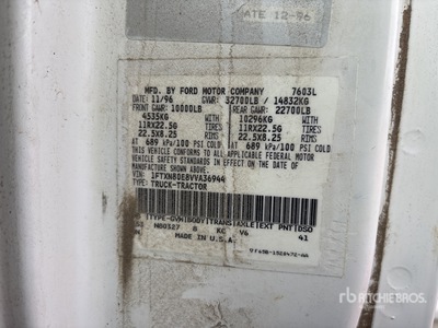 1997 Sterling L8501 Lube Truck