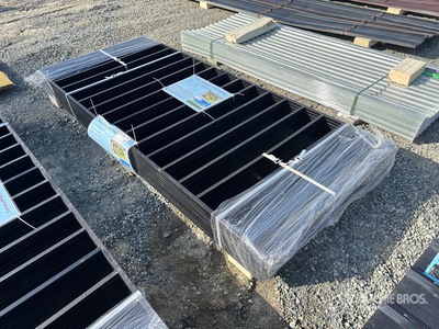 Quantity of (10) 8 ft x 3 ft 4 in Galvanized Black Steel Staccionata (Unused)