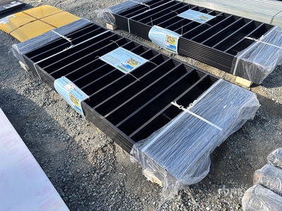 Quantity of (10) 8 ft x 3 ft 4 in Galvanized Black Steel Staccionata (Unused)