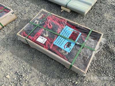 Quantity of Heavy Duty Ratchet Load Binders and Chains Varios, tienda, almacen, consumidor (Unused)