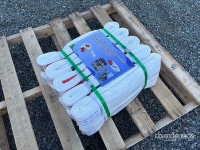 Quantity of (10) 13 ft x 3.9 in Heavy Duty 11000 lbs Industrial Polyester Lifting Strap Divers - Magasin, entrepôt, consommateur (Unused)