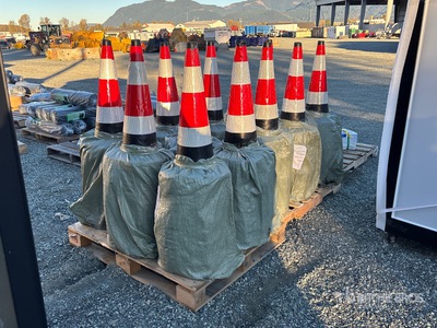 Quantity of (240) Fluorescent Safety Highway Cones (Unused)