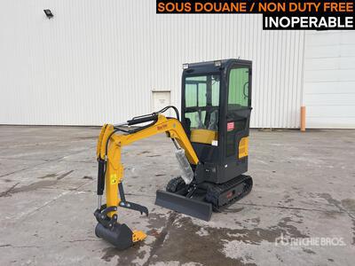 2025 STARVOX SV-ME15 Enclosed Cab Mini Excavator (Inoperable)