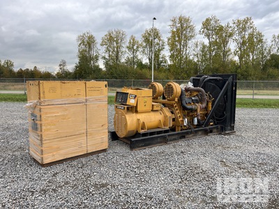 2008 Cat C32 1010 kVA Skid-Mounted Diesel generator with auxiliary Generator Set
