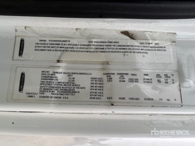 2022 Freightliner Cascadia 126 6x4 Cabina con cuccetta per trattore stradale