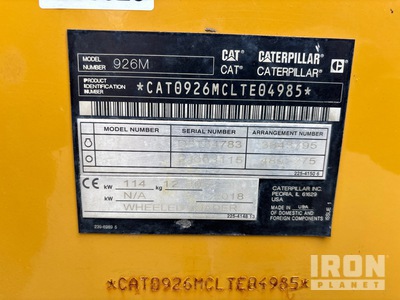 2018 Cat 926M Wheel Loader