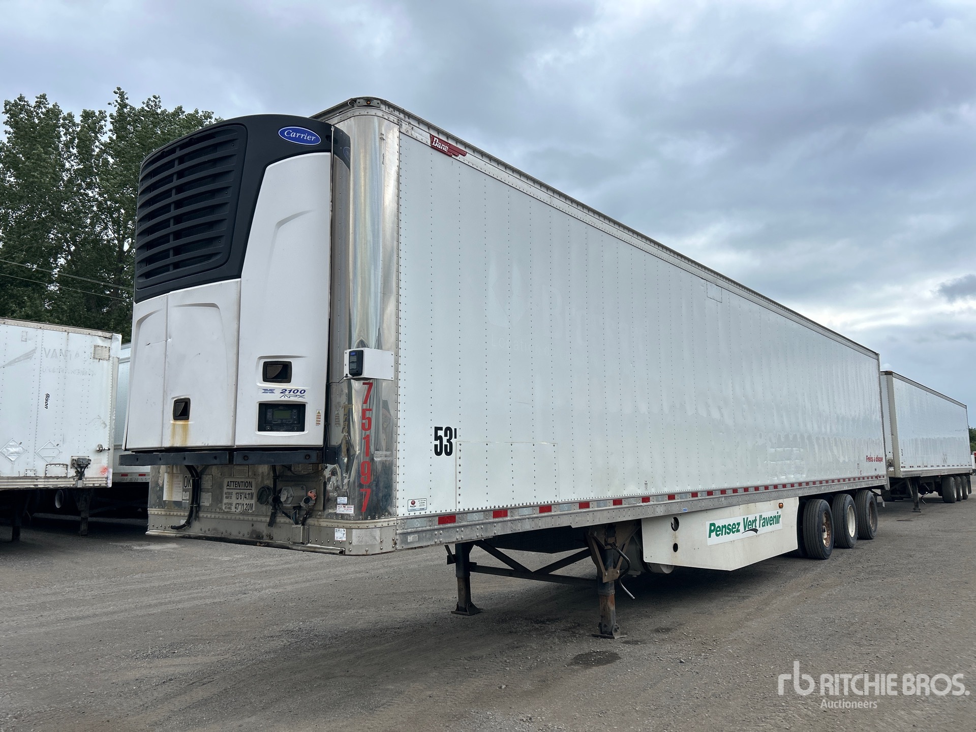 2015 Great Dane 53 ft x 102 in Tri/A Refrigerated Trailer