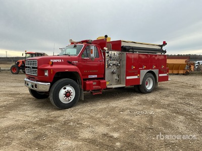 1989 Ford 4x2 Tanker Pumper Fire Truck