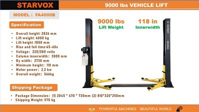 2025 STARVOX FA4000B 9000 lb Voertuighefbrug (Unused)