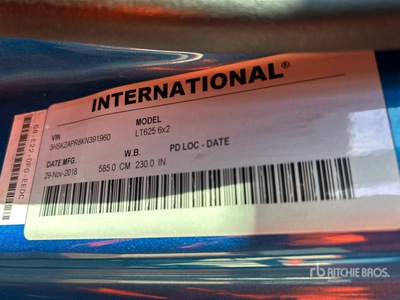 2019 International LT625 6x2 3- Achs Sattelzugmaschine mit Schlafkabine