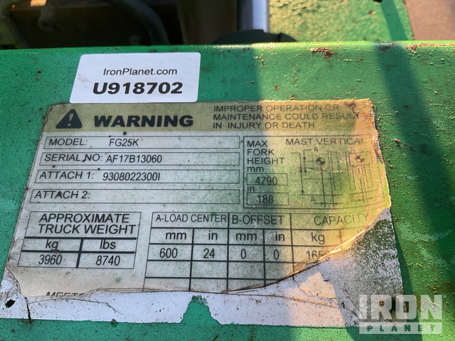 MONTACARGAS 2005 MITSUBISHI FG25